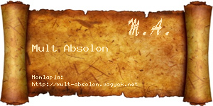Mult Absolon névjegykártya
